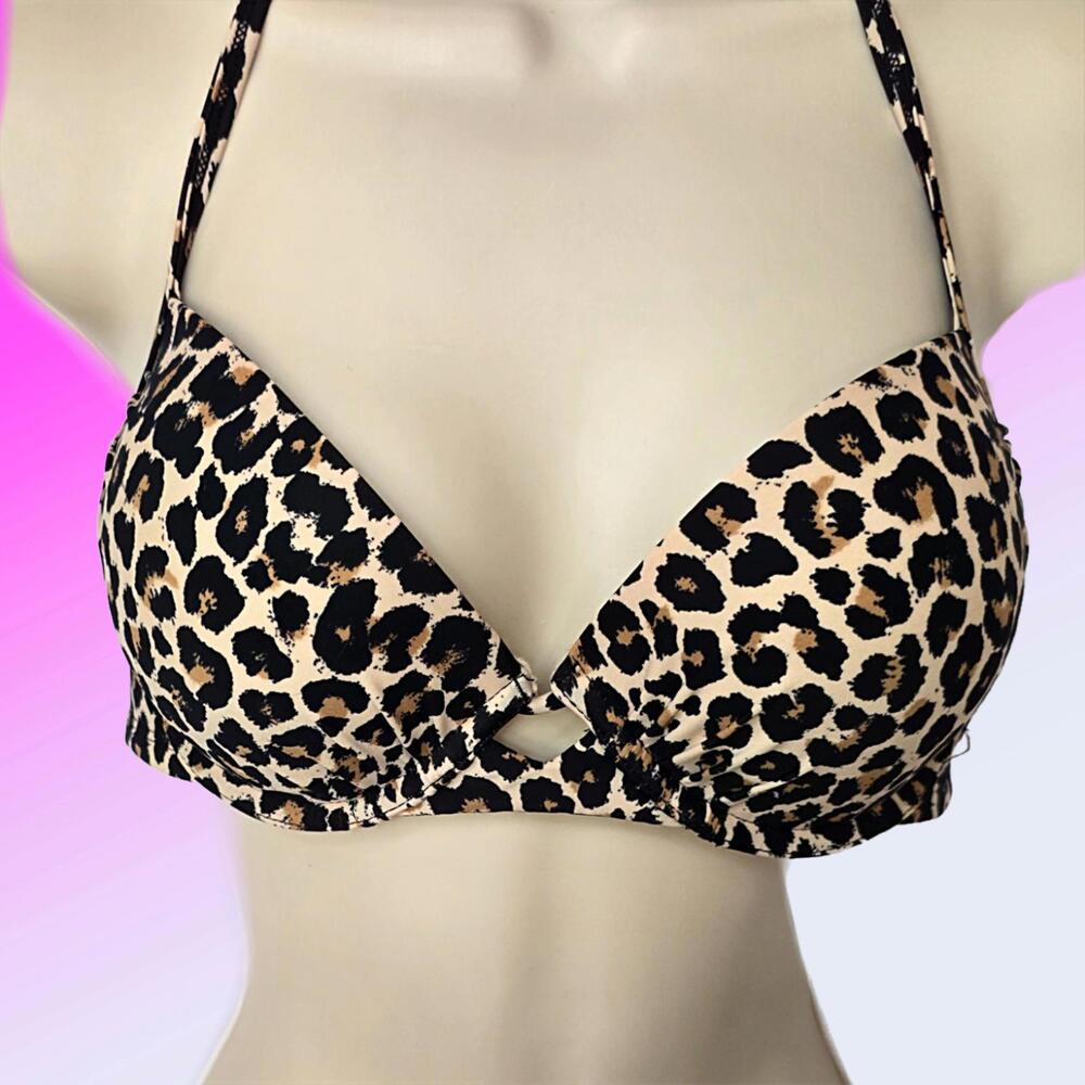 Xhilaration Leopard Print Bikini Top